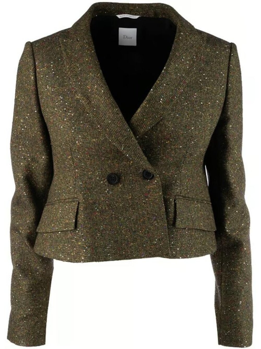 Dior Silk And Virgin Wool Double-Breasted Jacket Tag Size 36 Women